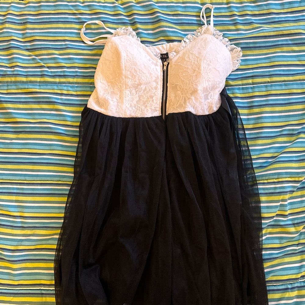 Black and White Lace Dress